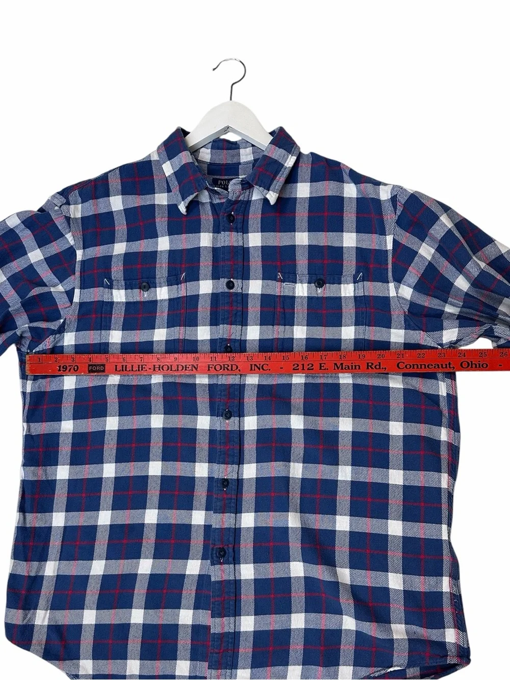 Polo Ralph Lauren Men’s Blue Flannel Shirt Size XL
